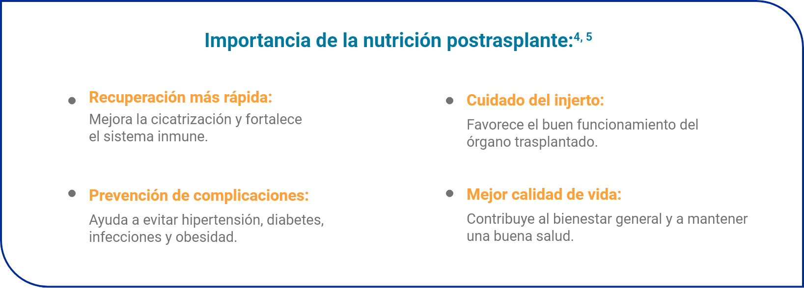 Nutrición postrasplante