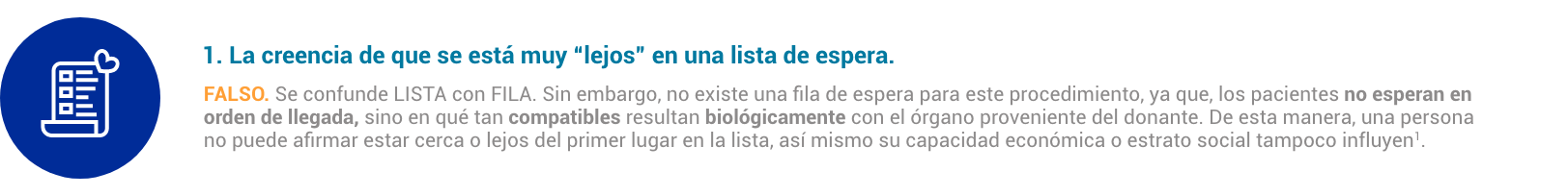 item La creencia de que se está muy “lejos” en una lista de espera.