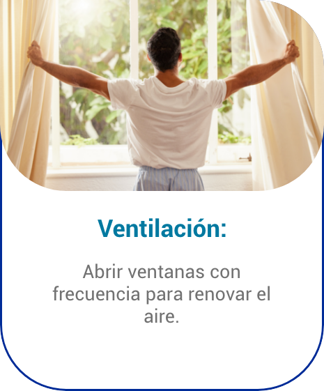 Ventilación: abrir ventanas