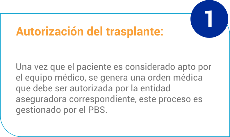 Card Autorización del trasplante